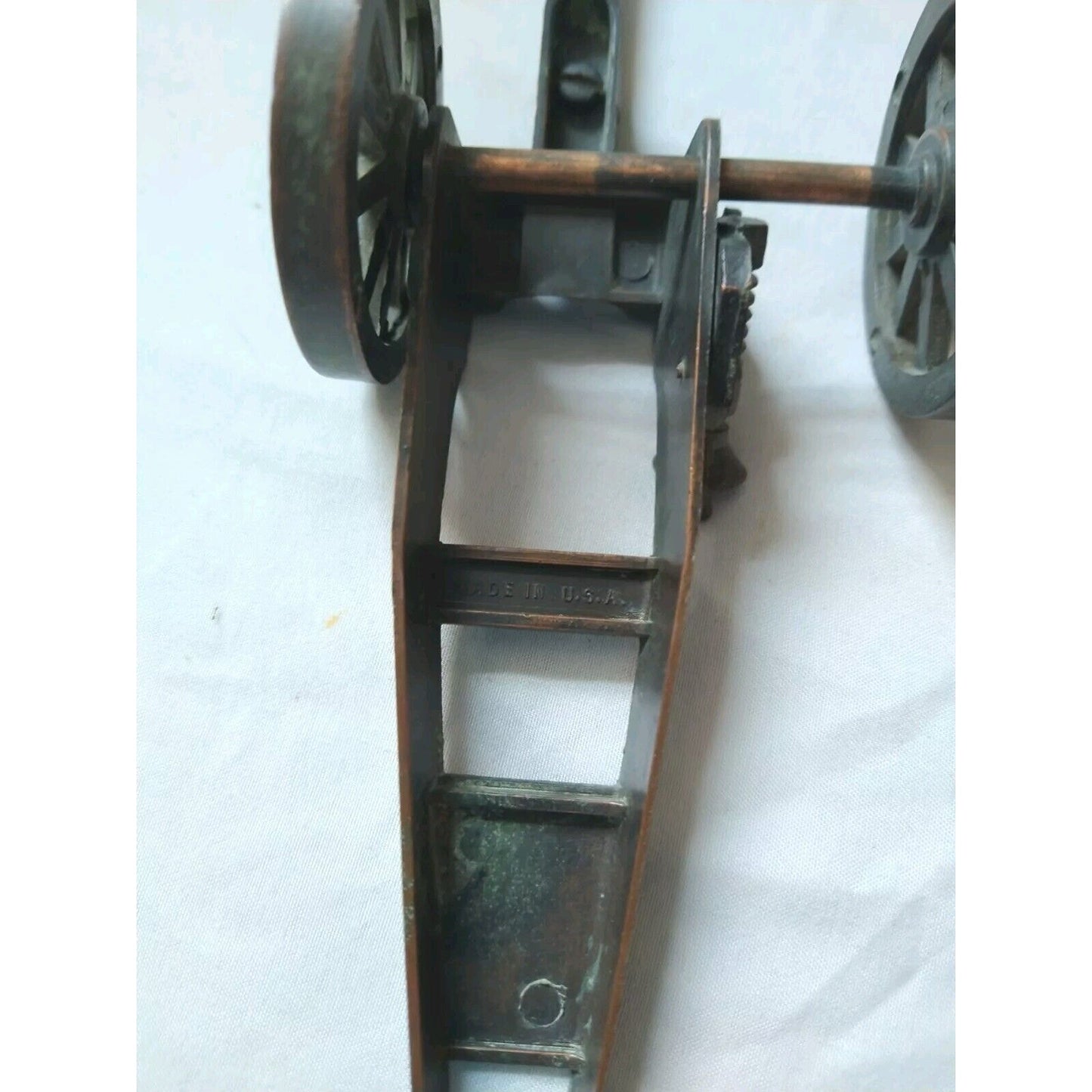Vintage 1940’s Negbaur 75mm Cannon Military Metal Figurine Toy USA