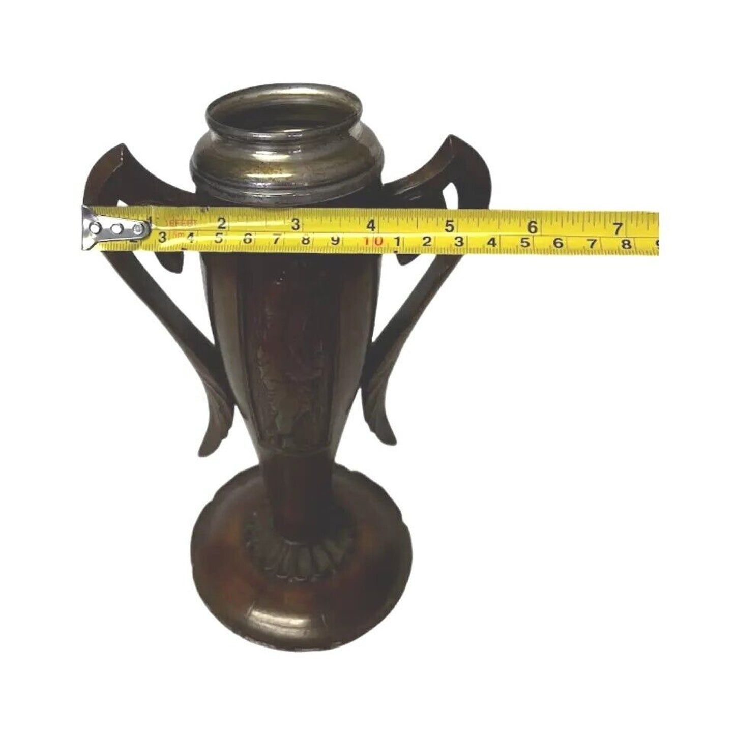 Antique Secession Urn Shape Trophy Vase Two Handles Carved Wood Rare Unique