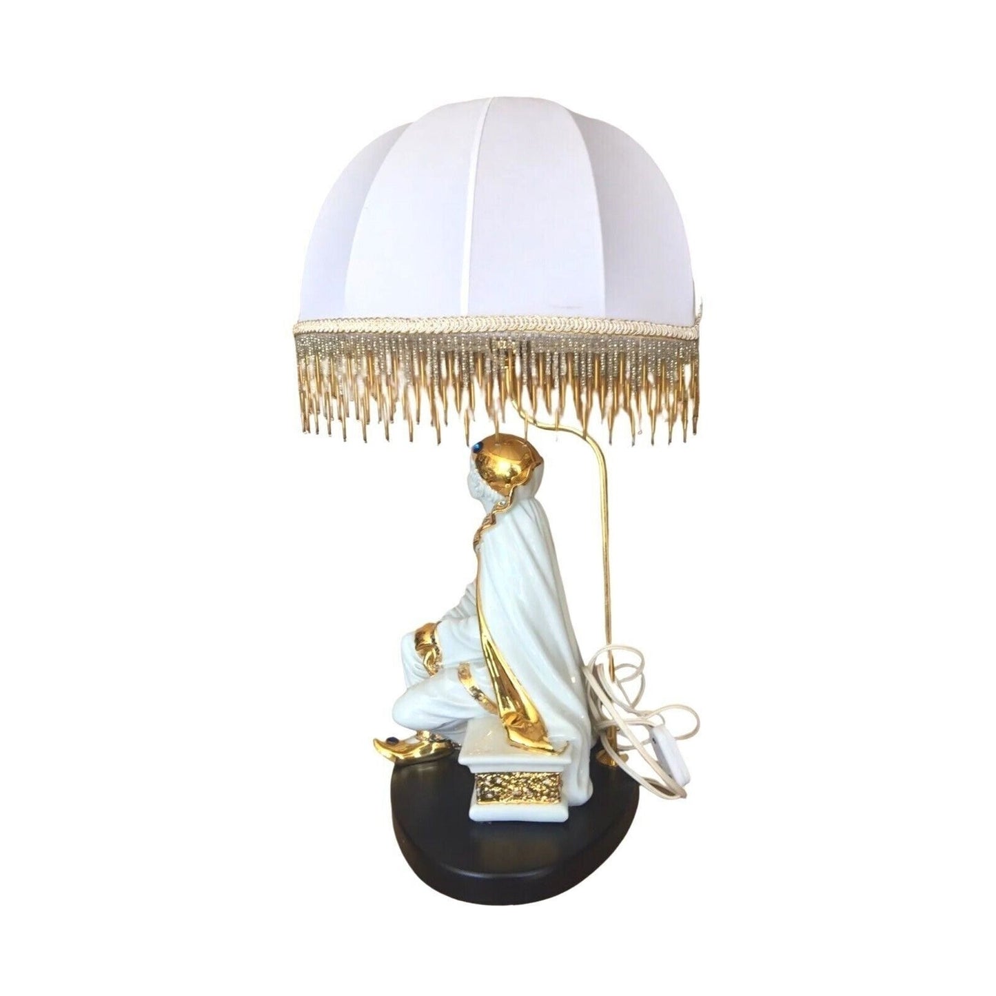 Vintage Harlequin Table Lamp – Capodimonte, Limoges Swarovski and 24K Gold