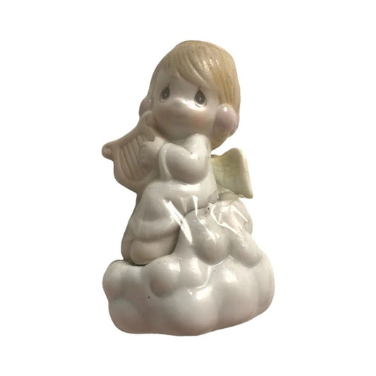 Salt & Pepper Precious Moments Shakers Angel Cloud Harp Halo Figurine