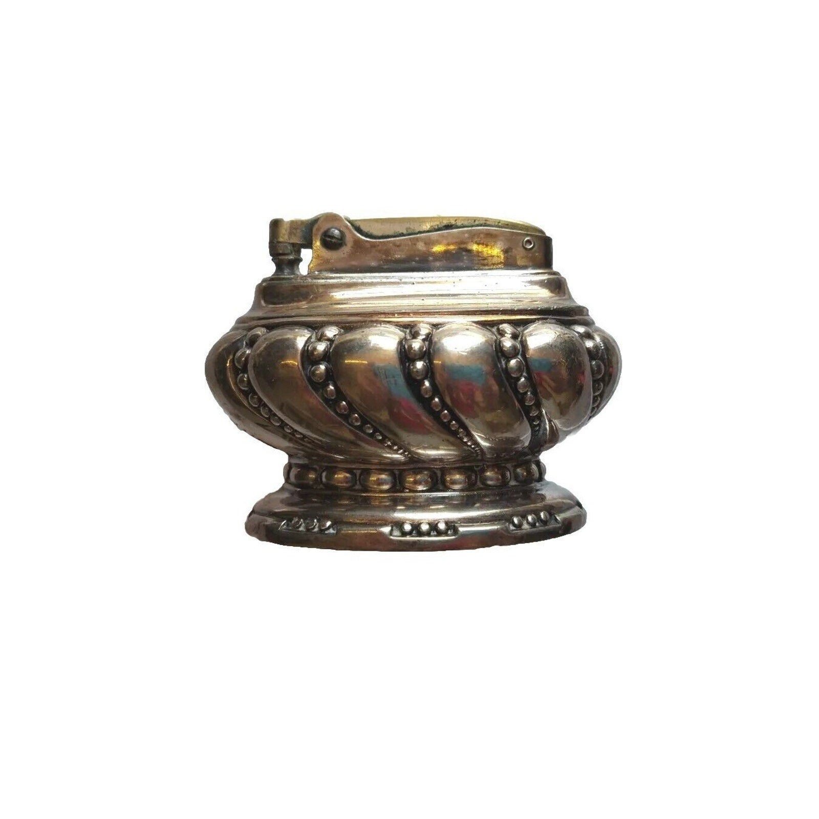 Vintage Ronson “Crown” Silver Plate Table Lighter Wick