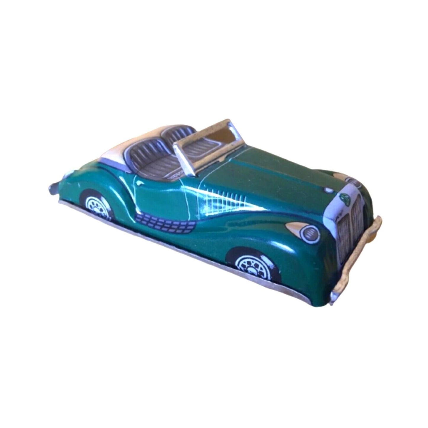 Vintage Tin Friction Litho Mg Convertible English Roadster Car Toy Japan
