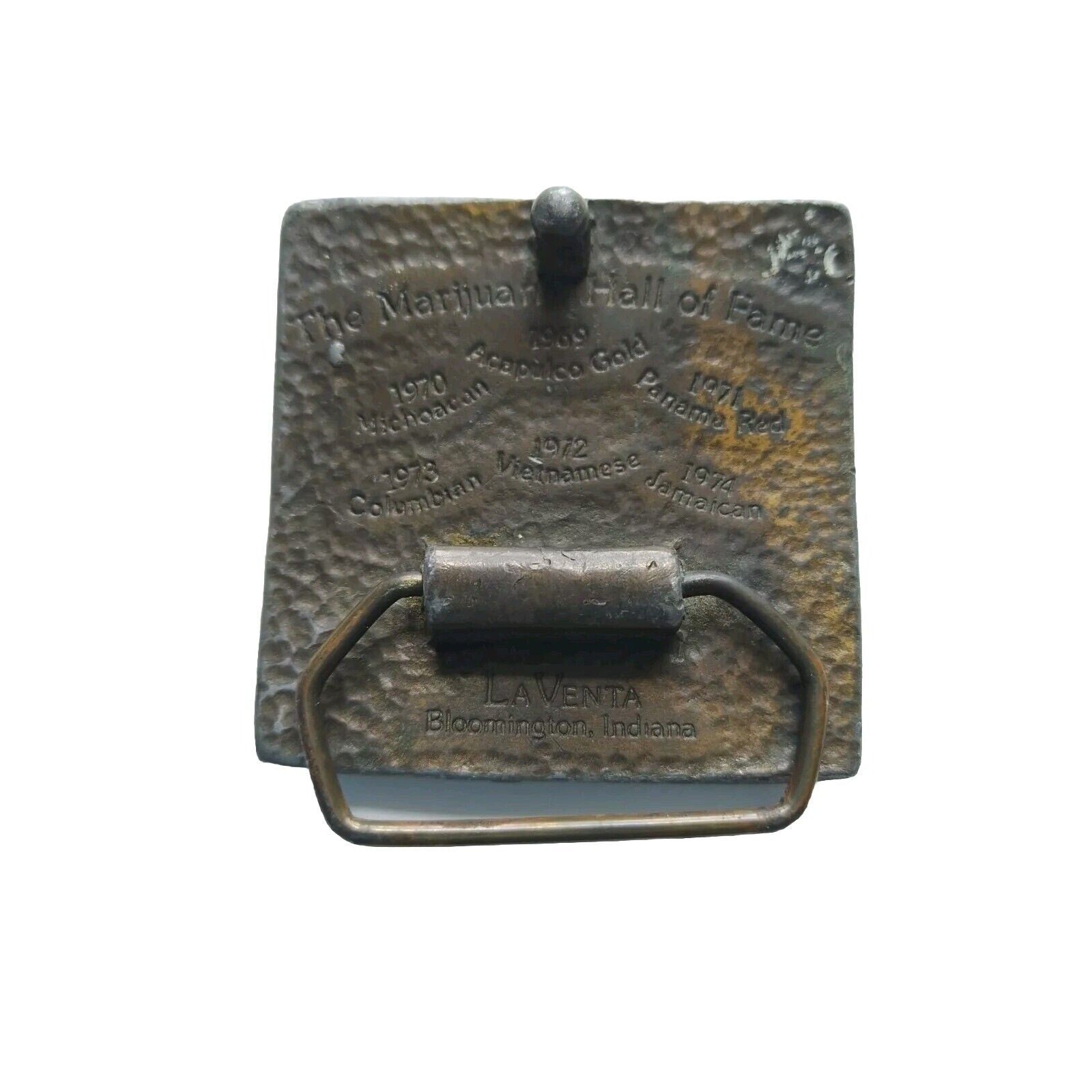 Vintage 1970s La Venta Hall of Fame Jamaican Leaf Belt Buckle