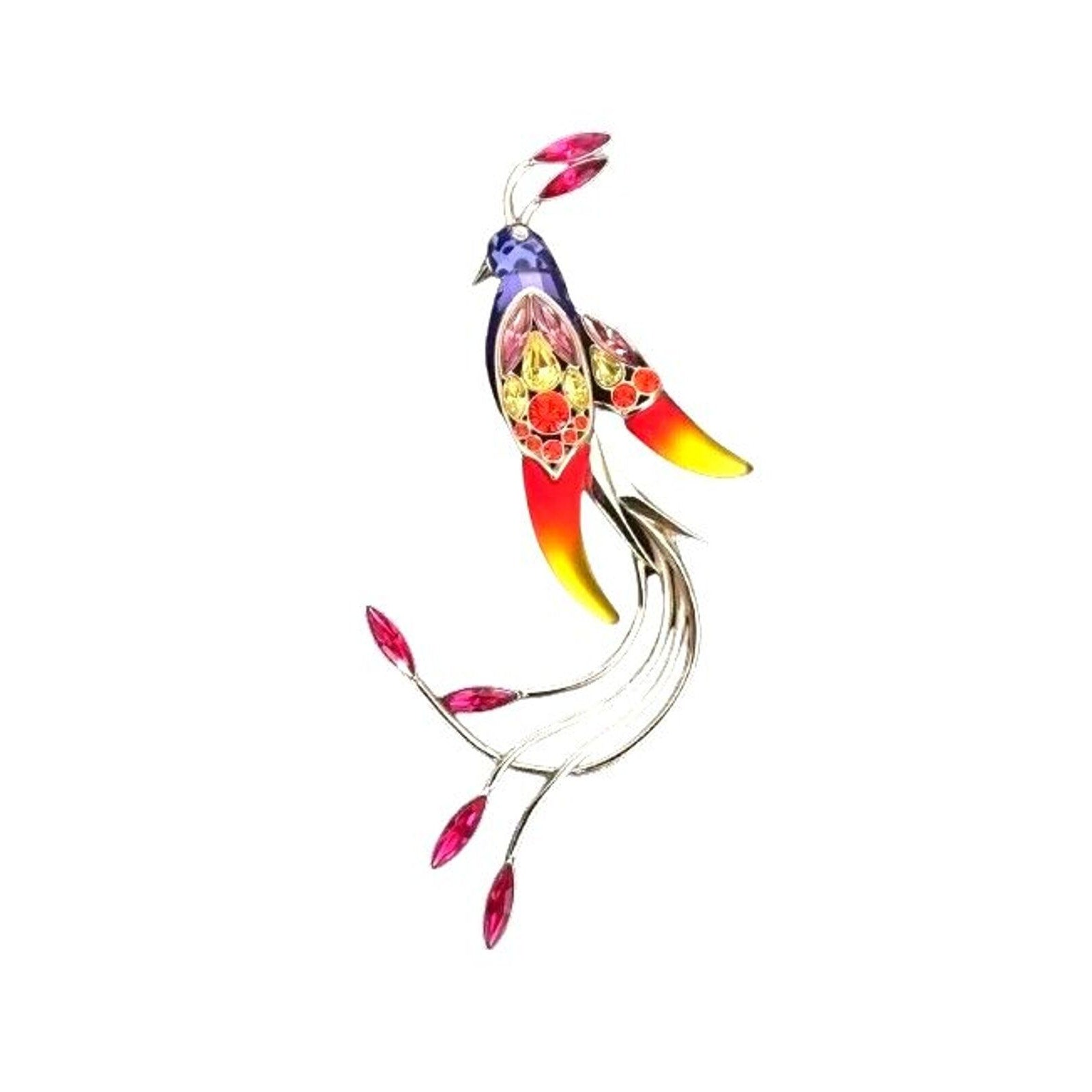 Swarovski "Paradise Banamba Sterling Silver Brooch Pin Figurine Tanzanite