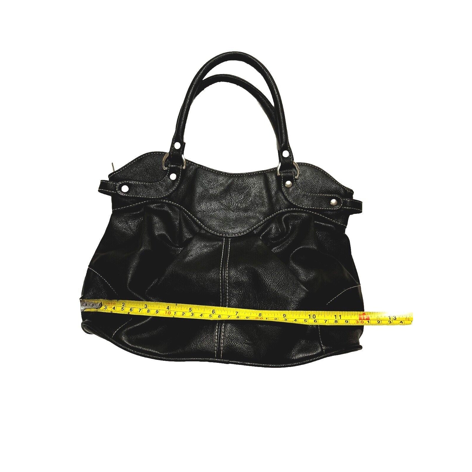 Genuine Leather Black Women's Clutch Handbag Purse Bag Handmade Custom Made