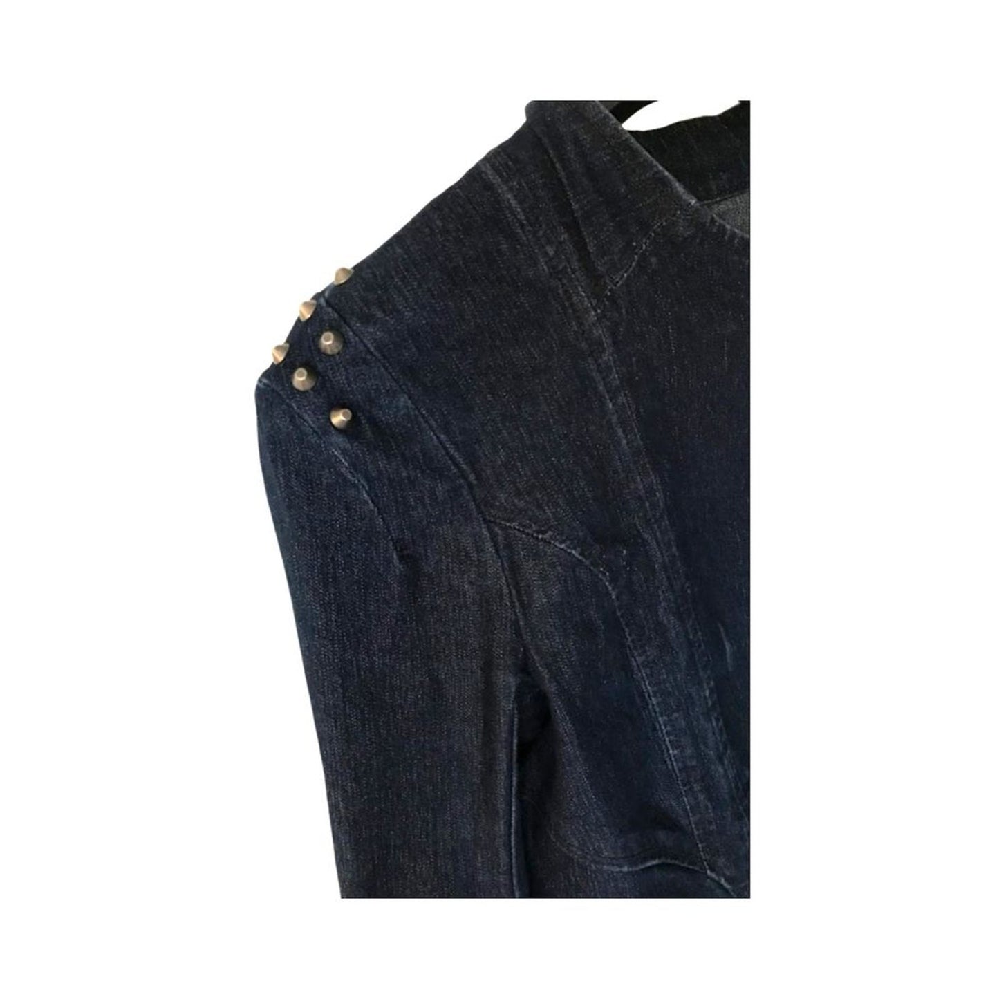 Kardashian Kollection Women`s Jean Jacket Blazer Jacket Size S Dark Blue