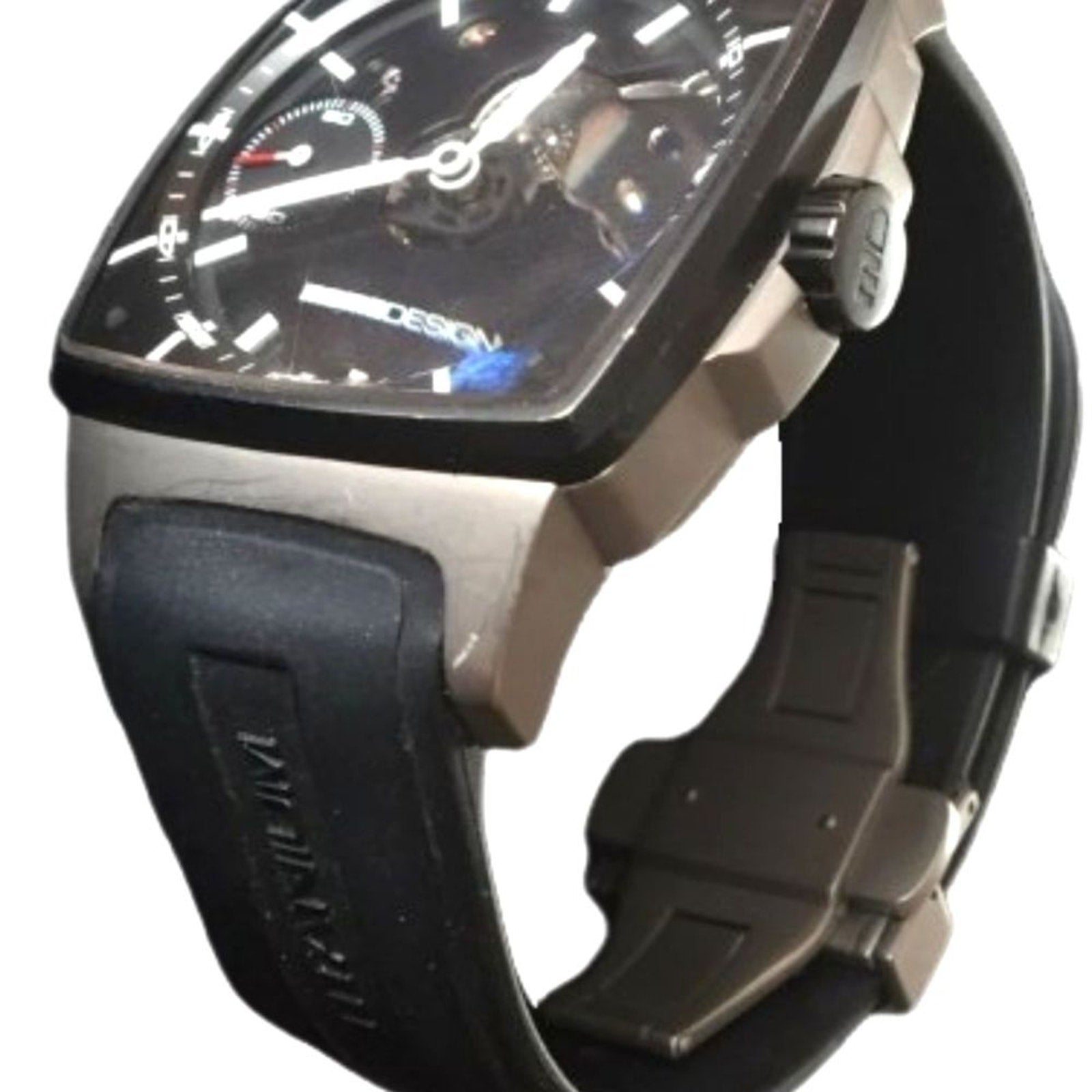 Momo Design Men`s Wrist Watch Double Skeleton Mechanical Titanium Italy