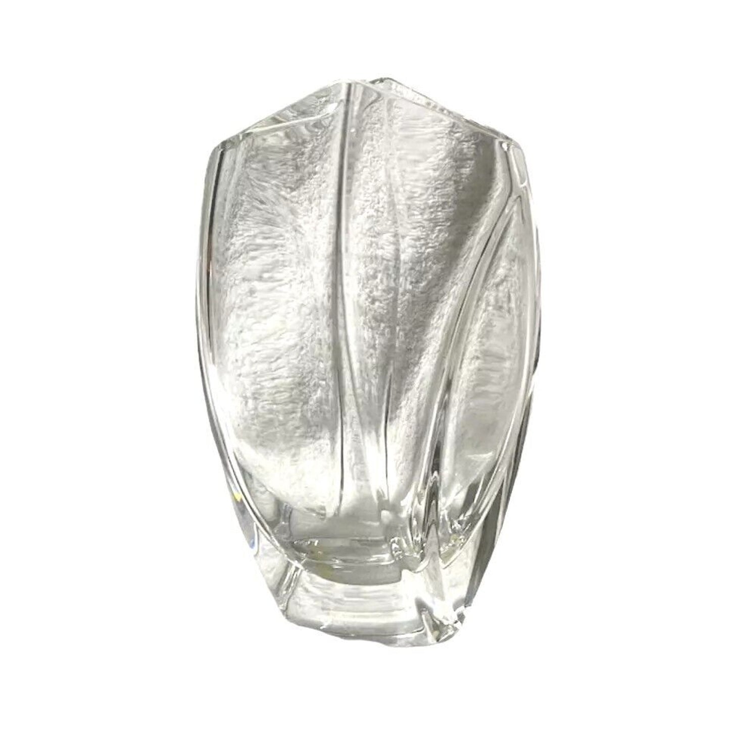 Vintage Baccarat Clear Crystal "Giverny" Vase By Robert Rigot signed France 9"H