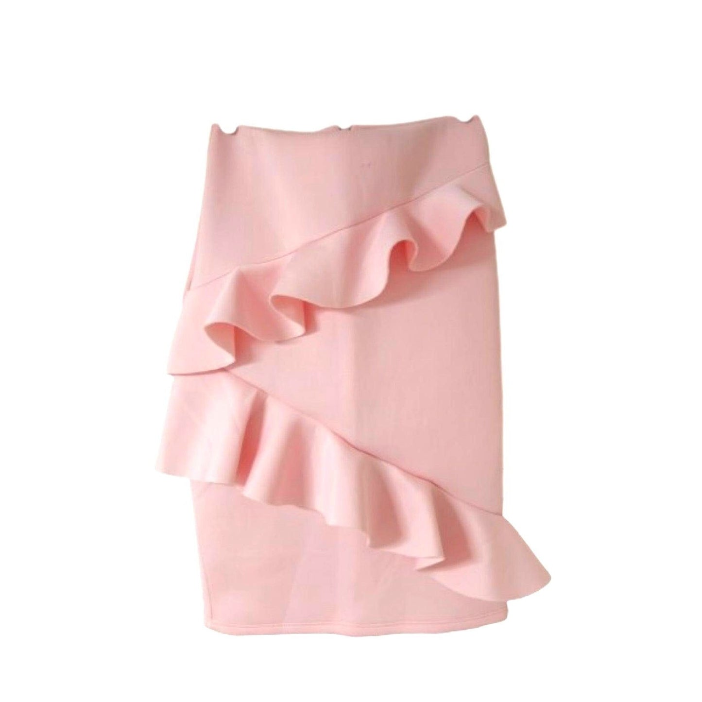 Winwin Apparel Light Pink Pencil Knee Skirt - Size S
