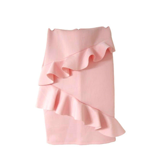 Winwin Apparel Light Pink Pencil Knee Skirt - Size S