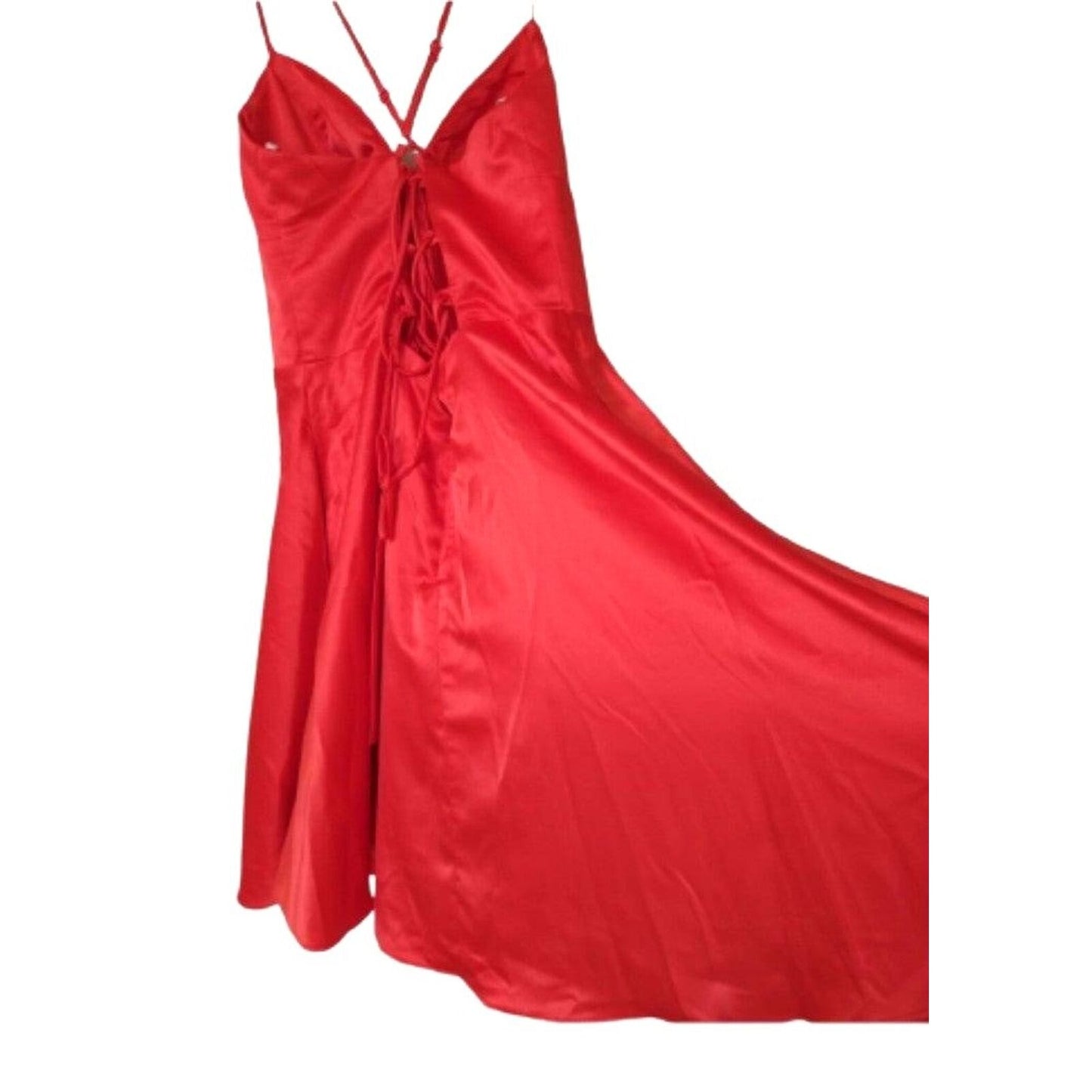 B. Darlin Silk Red Cocktail Party Mini Dress backless - Women's Size 3/4 XS