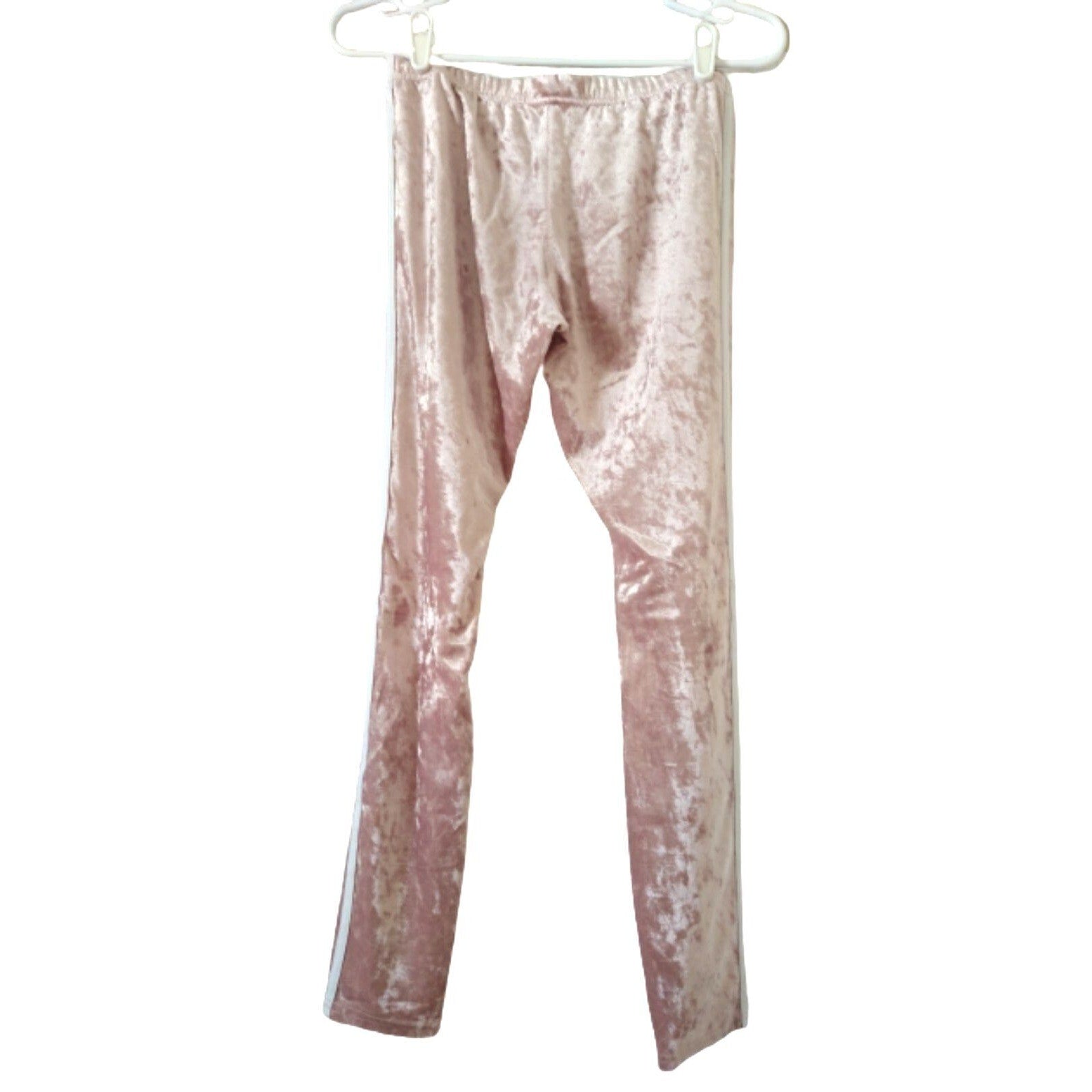 Eye candy light mauve pink velvet leggings M