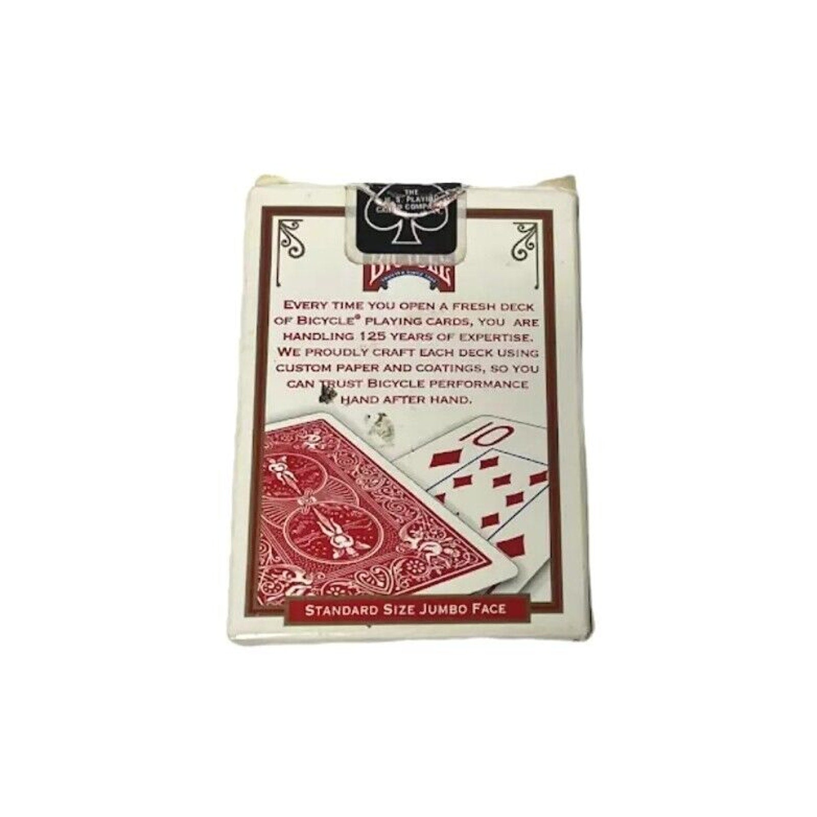 Vintage Deck of Bicycle Playing Cards Red Jumbo