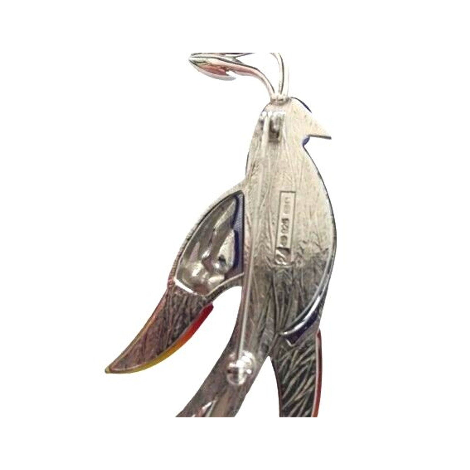 Swarovski "Paradise Banamba Sterling Silver Brooch Pin Figurine Tanzanite