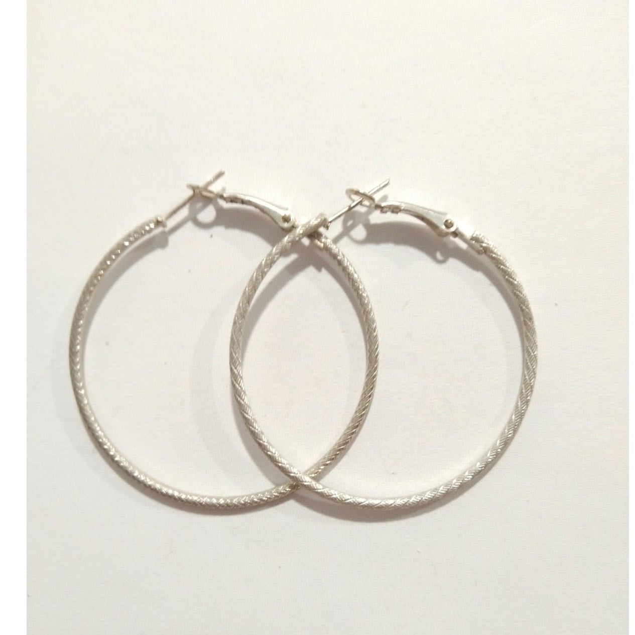 Vintage Silver Plated Hoop Earrings Lightweight
