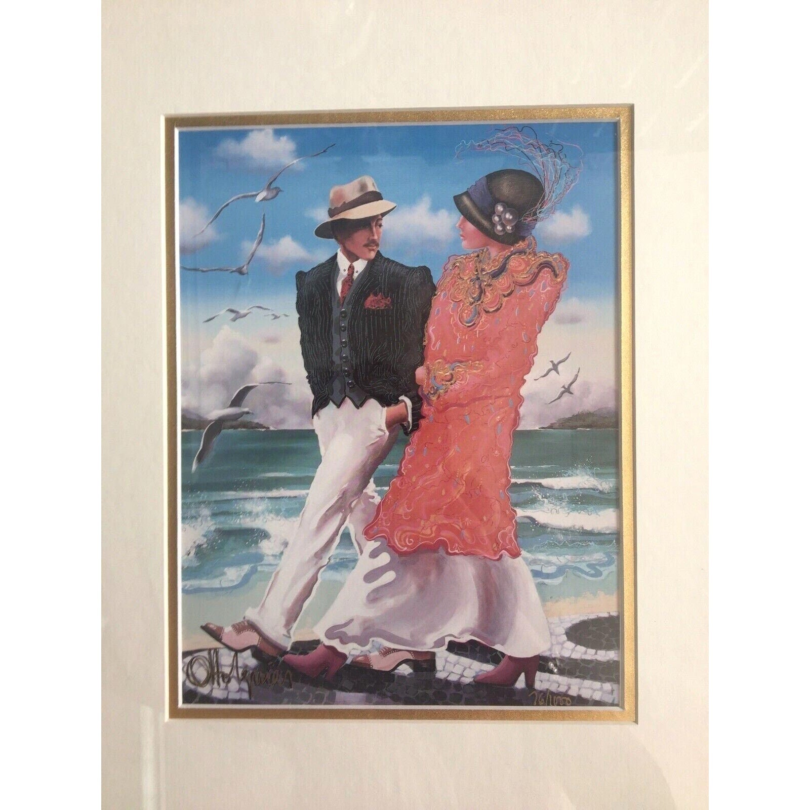 Serigraph Otto Aguiar Original Signed Limited Edition ‘Copacabana’ Fine Art