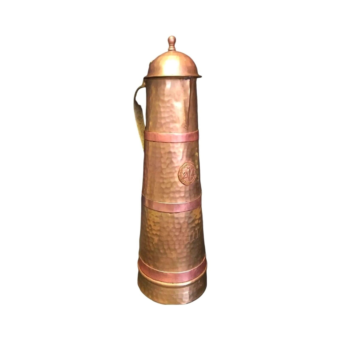 Antique Trophy 1911 Jewelers 24 Karat Club New York City Hammered Copper Brass