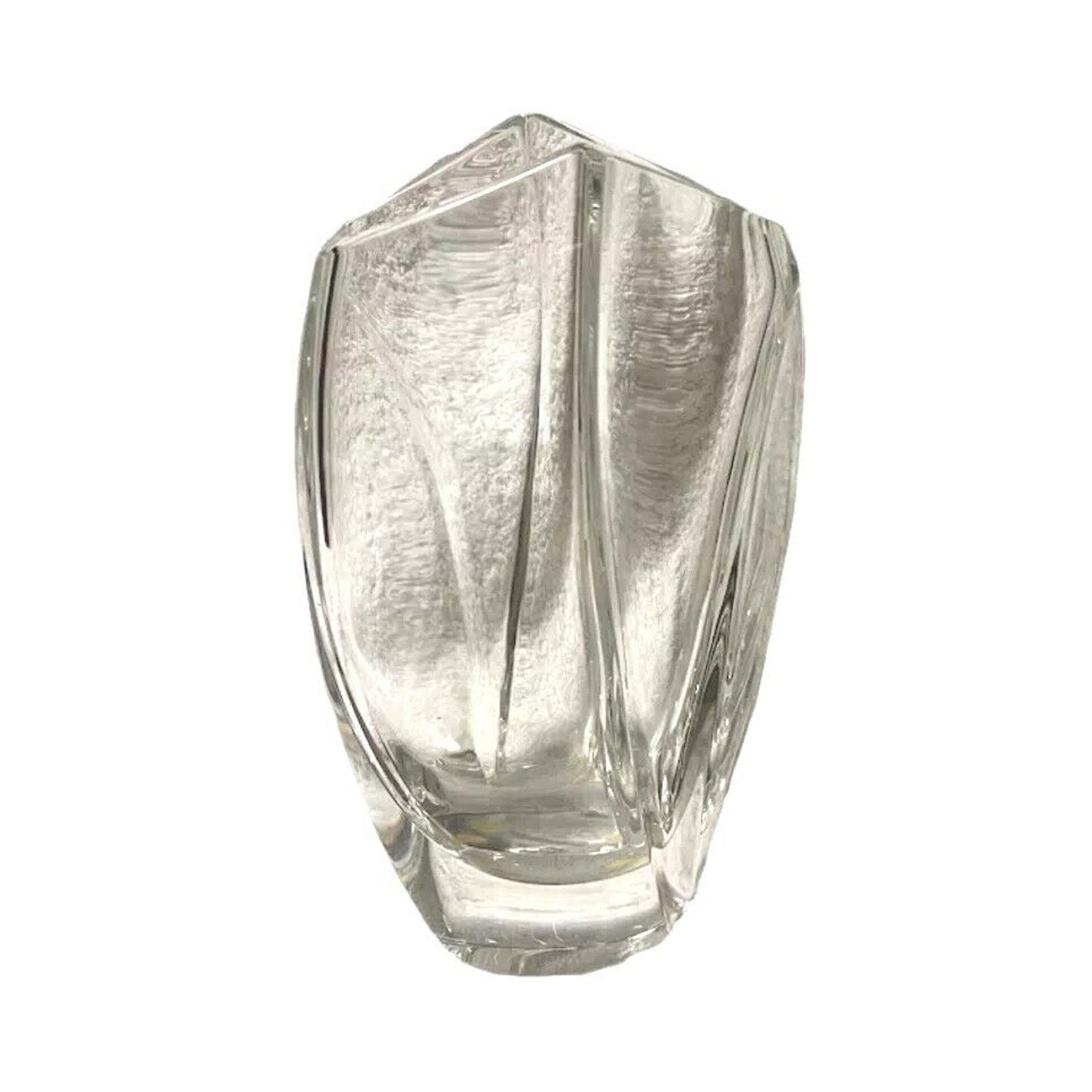 Vintage Baccarat Clear Crystal "Giverny" Vase By Robert Rigot signed France 9"H