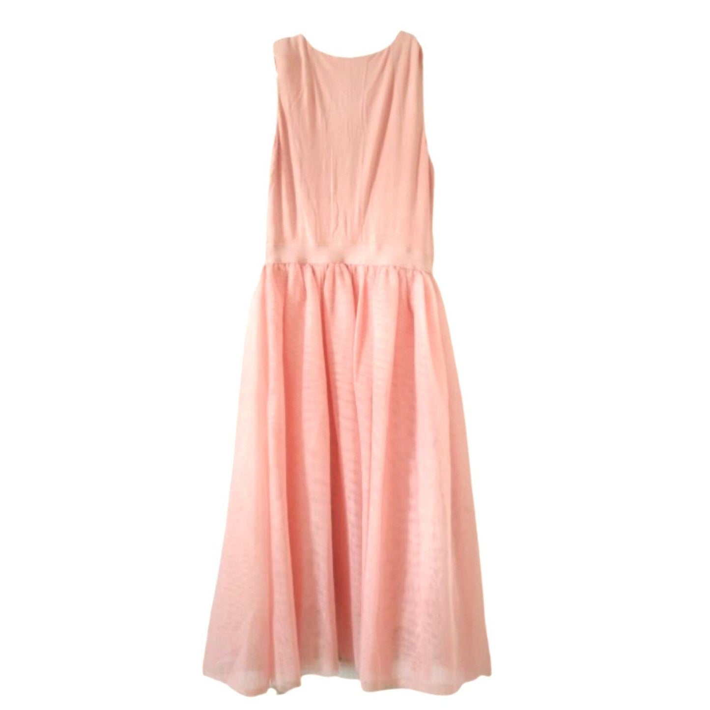 Hope & Harlow peach maxi sleeveless prom dress gown 8 M