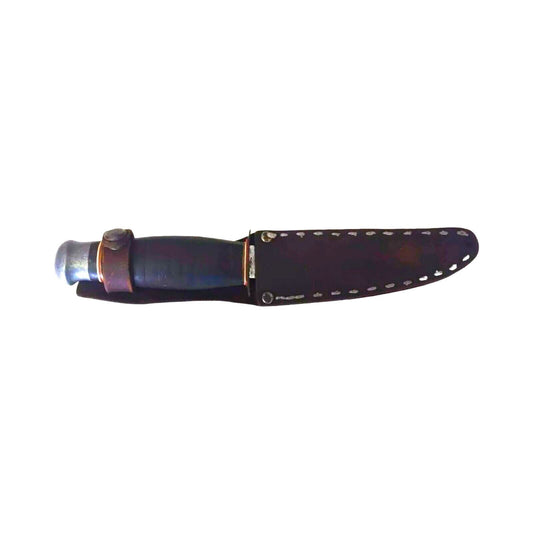 Antique WWII Hunting Knife Globemaster 60620 Fixed Blade Leather Sheath Japan