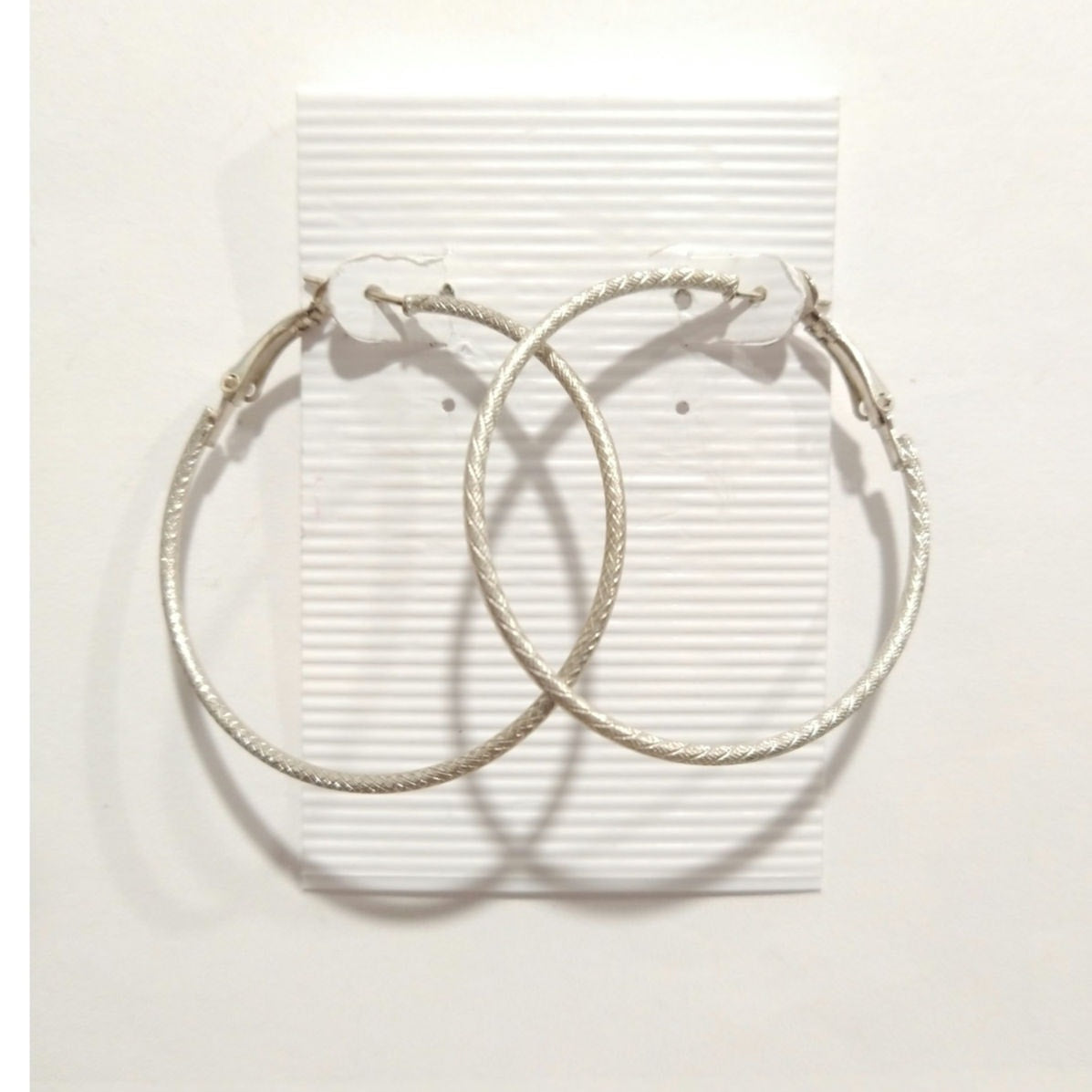 Vintage Silver Plated Hoop Earrings Lightweight