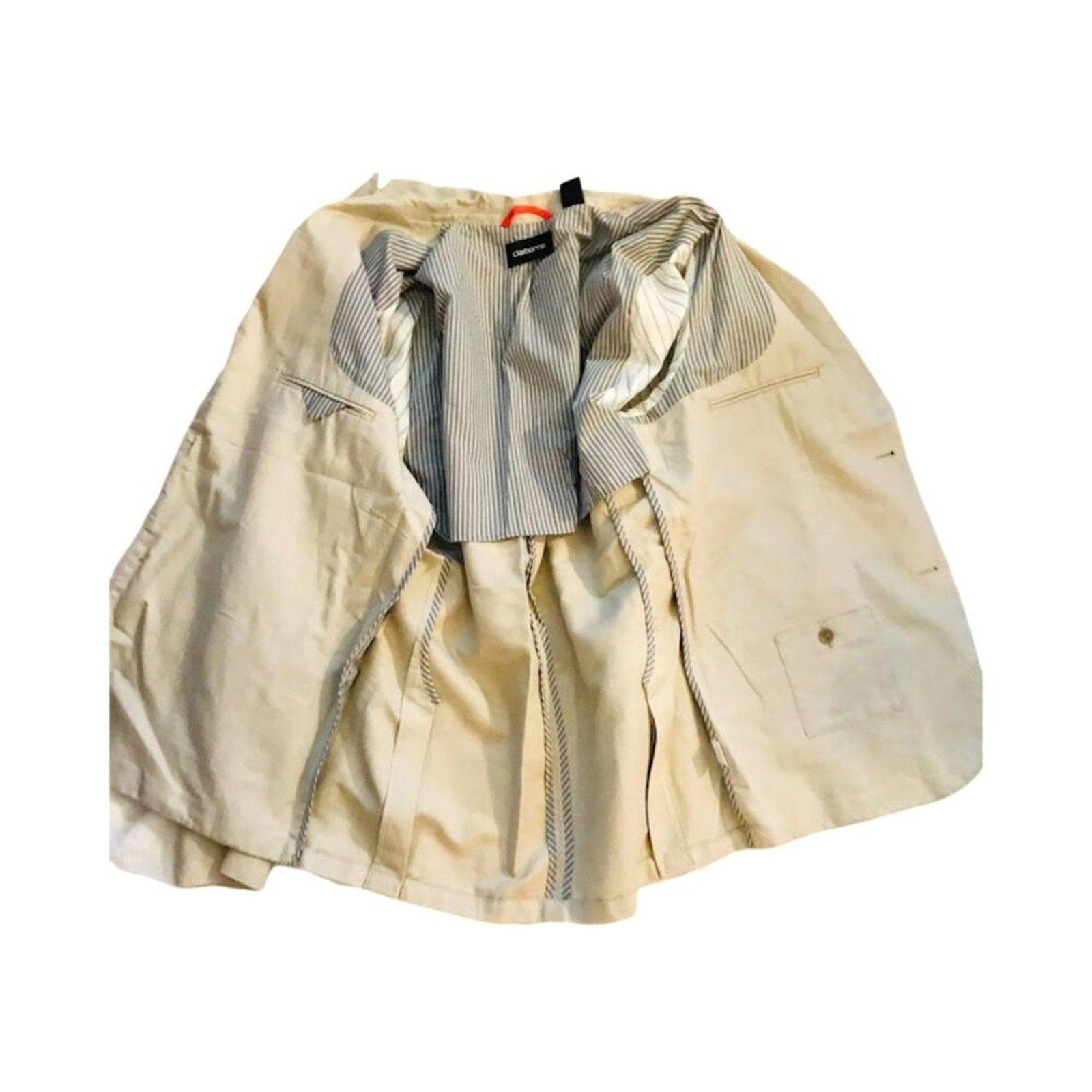 NWT Claiborne Men`s Suit Formal Blazer Elegant Cream Sand Beige 42