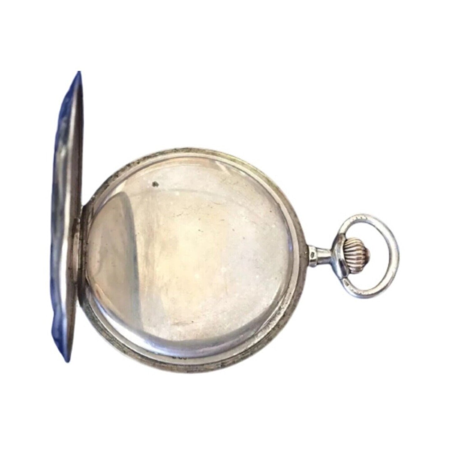 Antique Pocket Watch Eterna Niello Tula Silver Rose Gold Signed
