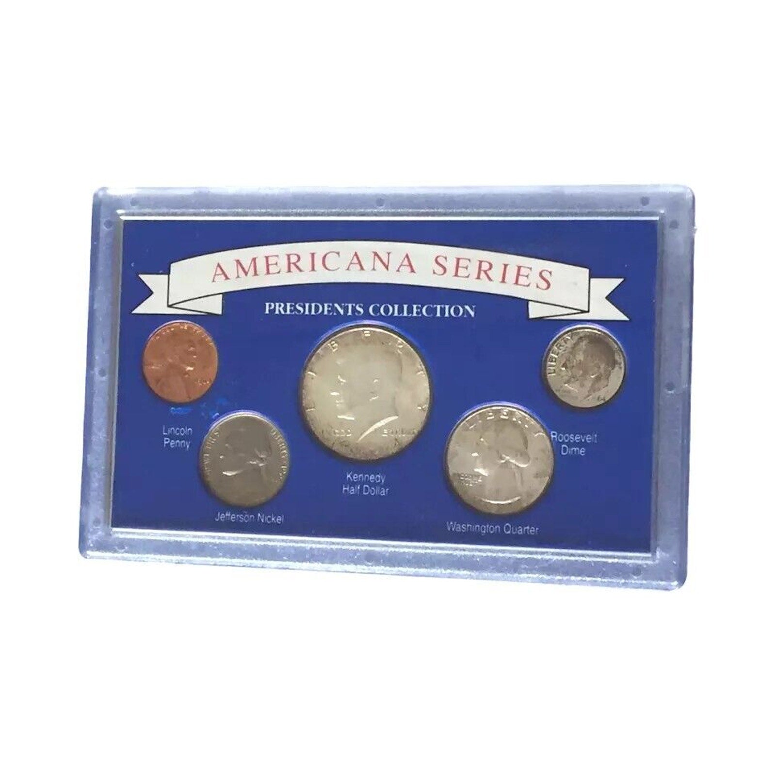 Americana Series Silver Coin Set 1964 5 Coin Set in Case Presidents Collection