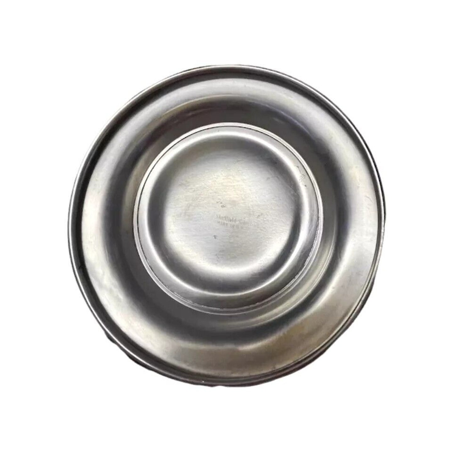 Vintage Sheffield USA Silver Plated Casserole Deep Round Dish 9" Tall