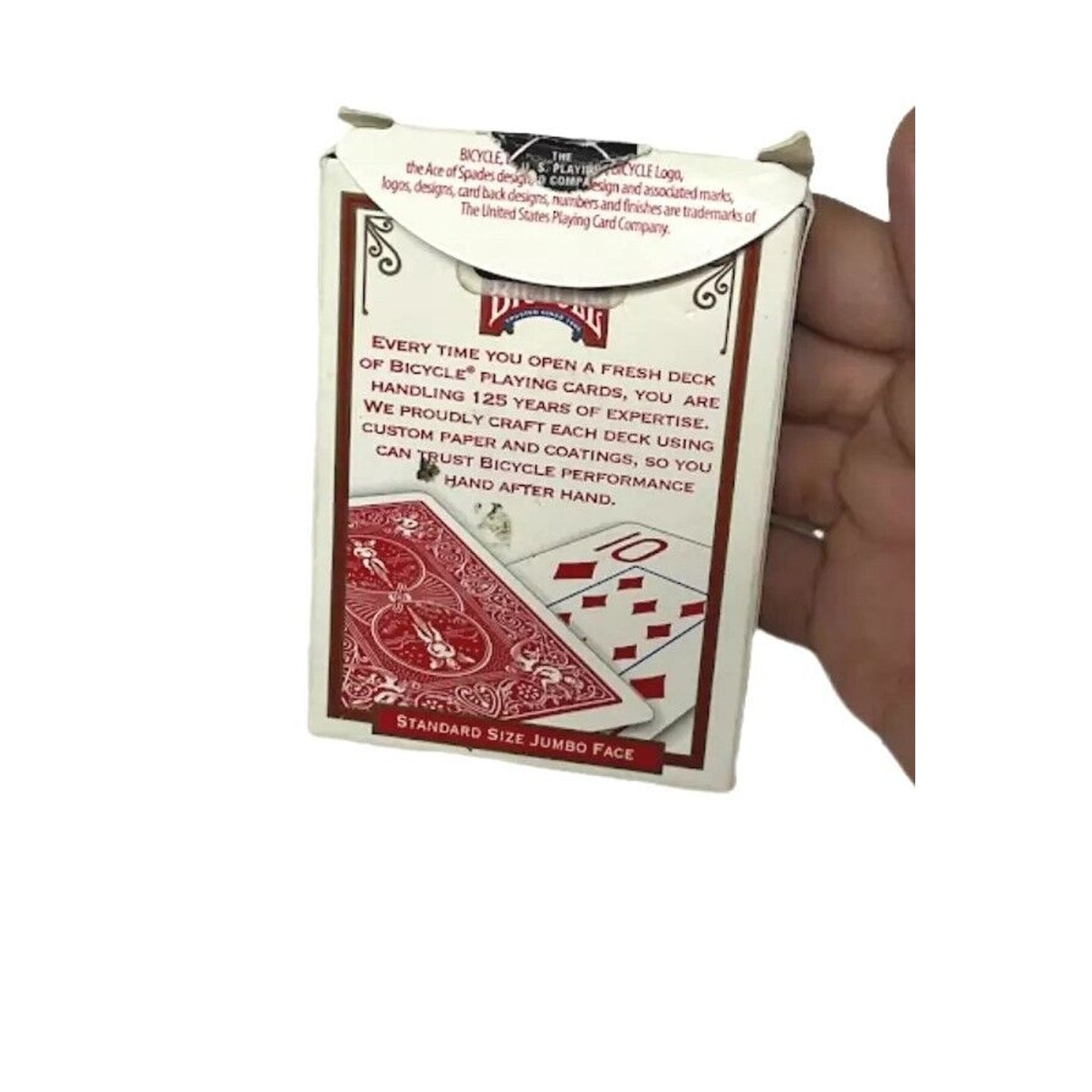 Vintage Deck of Bicycle Playing Cards Red Jumbo