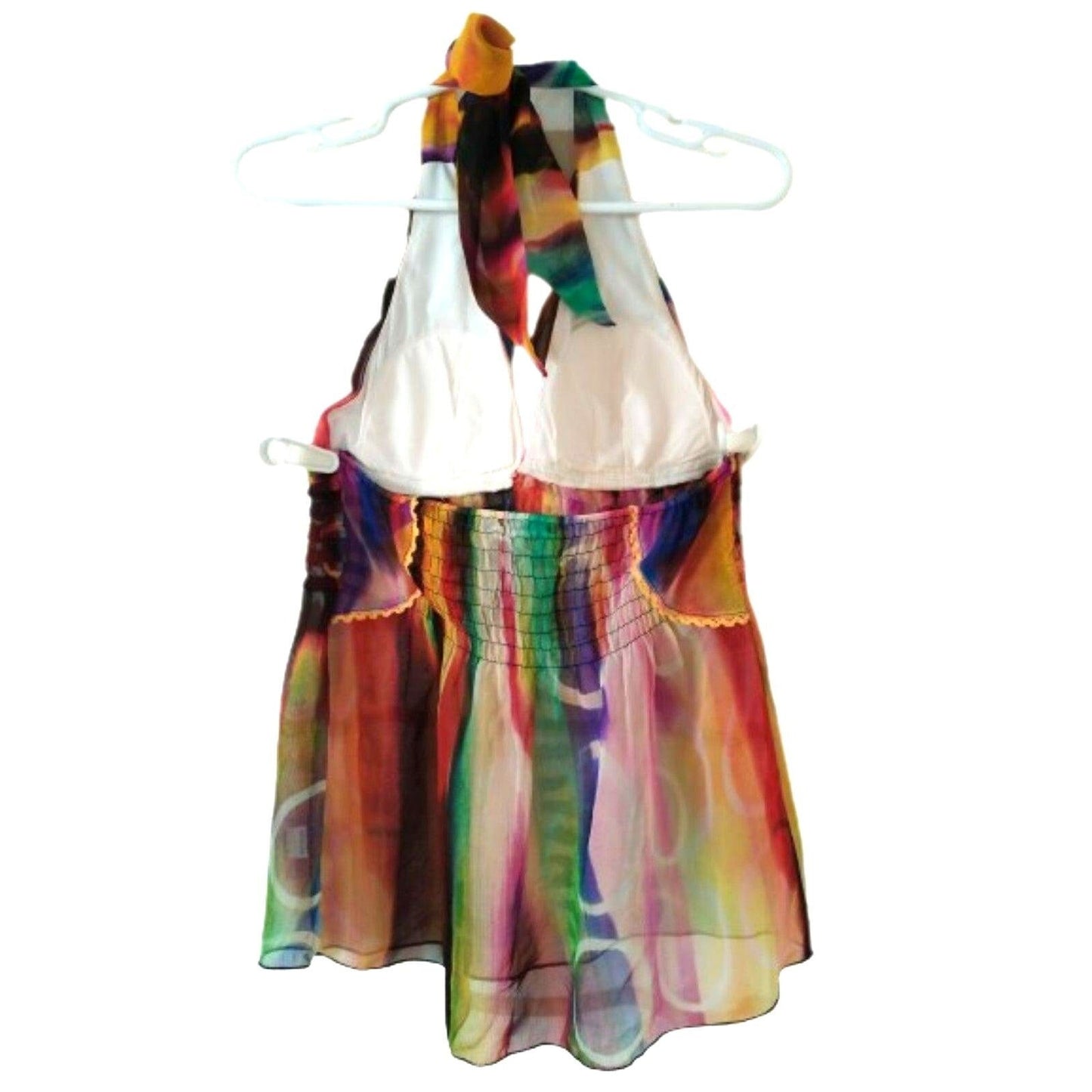 Lucy Paris Backless Tank Top T-Shirt (Size L)Large Multicolor