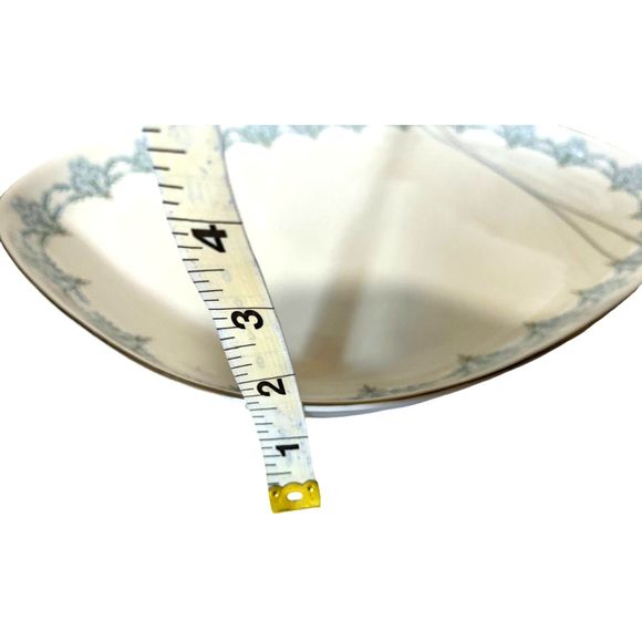 Vintage Franconia Krauthaim Serving Tray Platter White Porcelain Platinum Rim