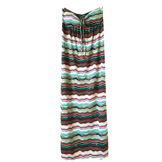 Silvergate maxi top strapless dress zig-zag lines M