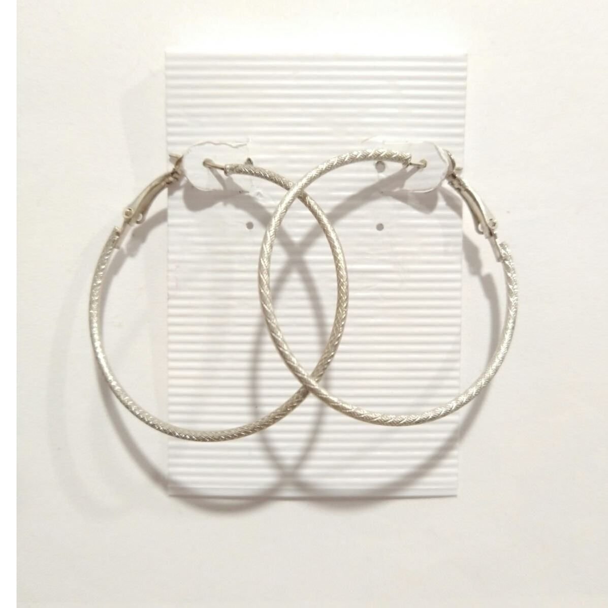 Vintage Silver Plated Hoop Earrings Lightweight