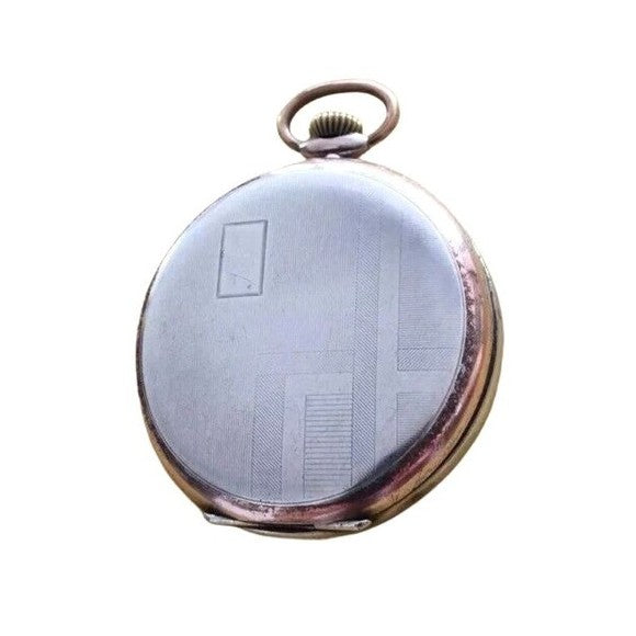 Antique Pocket Watch B. Buckmann Harpstedt Sterling Silver Rose Gold Germany