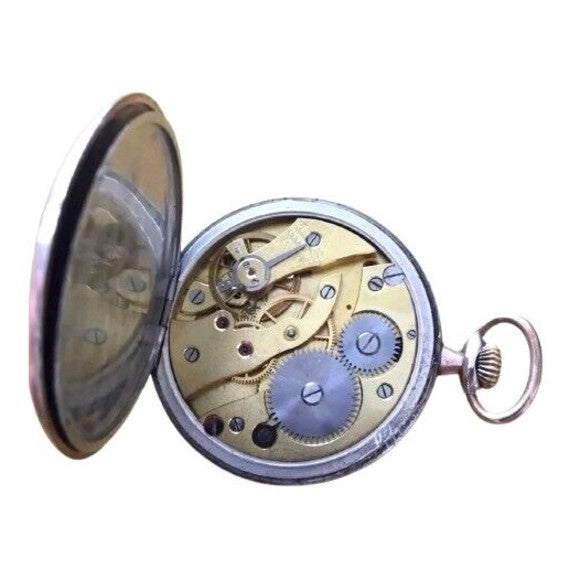 Antique Pocket Watch B. Buckmann Harpstedt Sterling Silver Rose Gold Germany