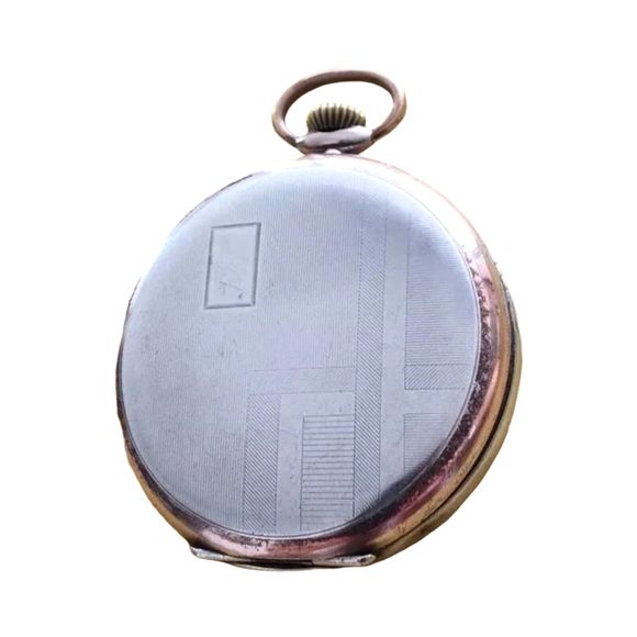 Antique Pocket Watch B. Buckmann Harpstedt Sterling Silver Rose Gold Germany