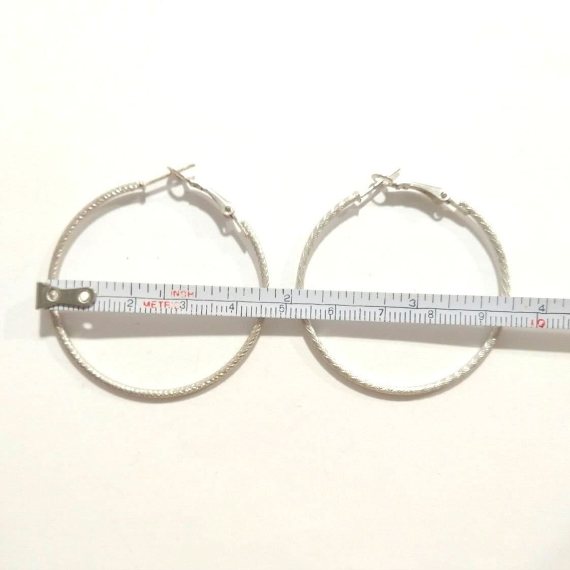 Vintage Silver Plated Hoop Earrings Lightweight