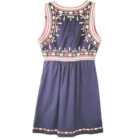 Arc & Co Womens Floral Grecian V-neck Embroidered Babydoll Sundress Dress S