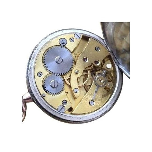 Antique Pocket Watch B. Buckmann Harpstedt Sterling Silver Rose Gold Germany