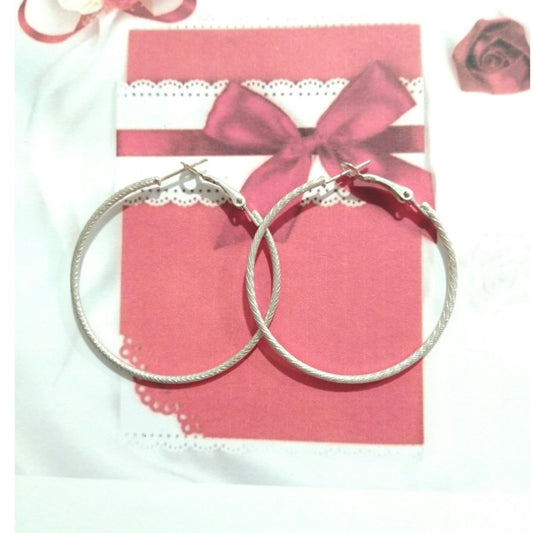Vintage Silver Plated Hoop Earrings Lightweight