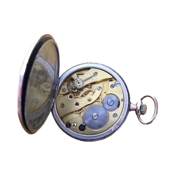 Antique Pocket Watch B. Buckmann Harpstedt Sterling Silver Rose Gold Germany