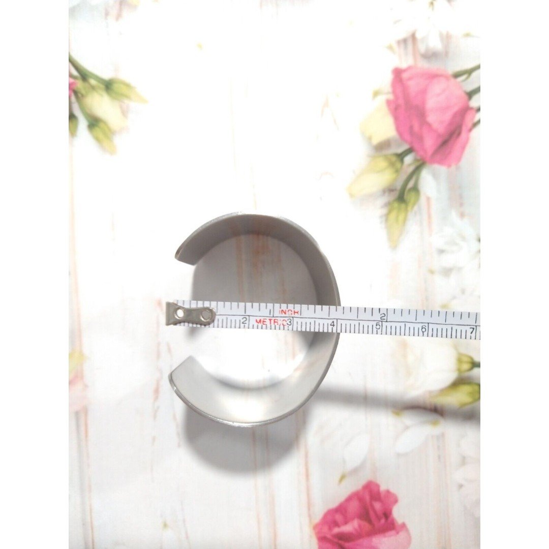Silver Glossy Women Wrist Cuff Bracelet Wide Open Cuff Bangle