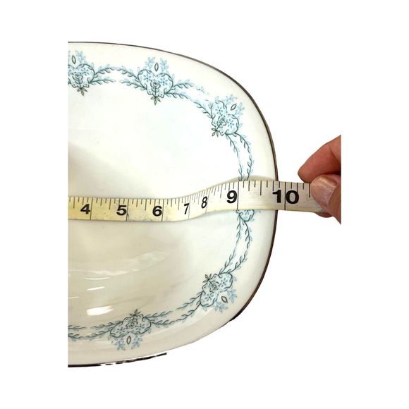 Vintage Franconia Krautheim Deep Serving Bowl White Porcelain Platinum Rim