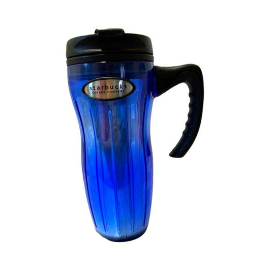 Starbucks Blue Coffee Mug with Lid Travel Tumbler with Handle