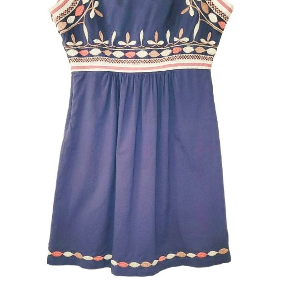 Arc & Co Womens Floral Grecian V-neck Embroidered Babydoll Sundress Dress S