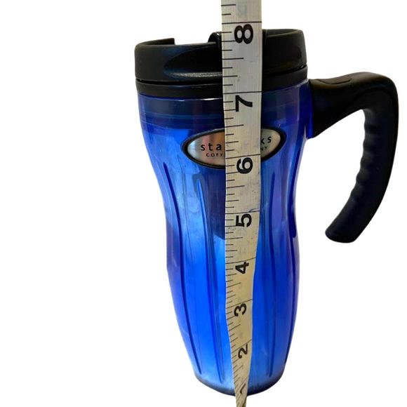 Starbucks Blue Coffee Mug with Lid Travel Tumbler with Handle