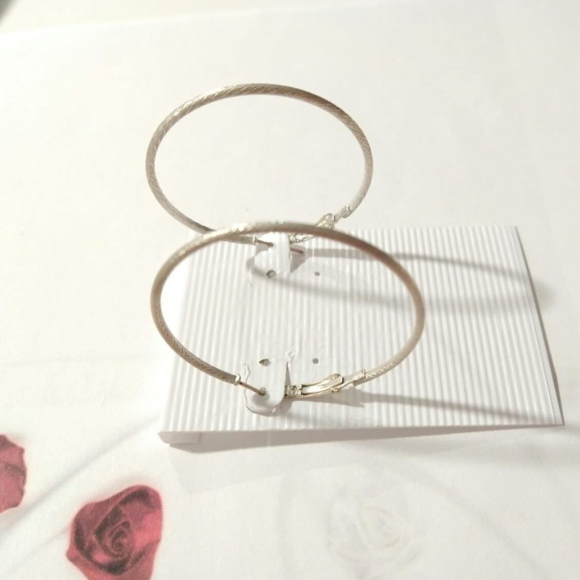 Vintage Silver Plated Hoop Earrings Lightweight