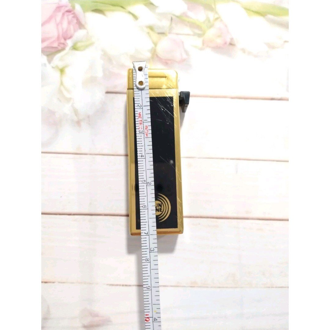 Antique Lighter Case Alfa By Feudor France Bte S.G.D.G. Sun Line Black & Gold